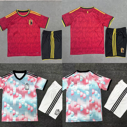 Belgium 2026 World Cup home away soccer Jersey Kids