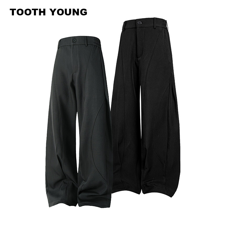 郑一爱穿搭【廓形西裤】慵懒风男垂感休闲宽松百搭秋冬大码阔腿裤