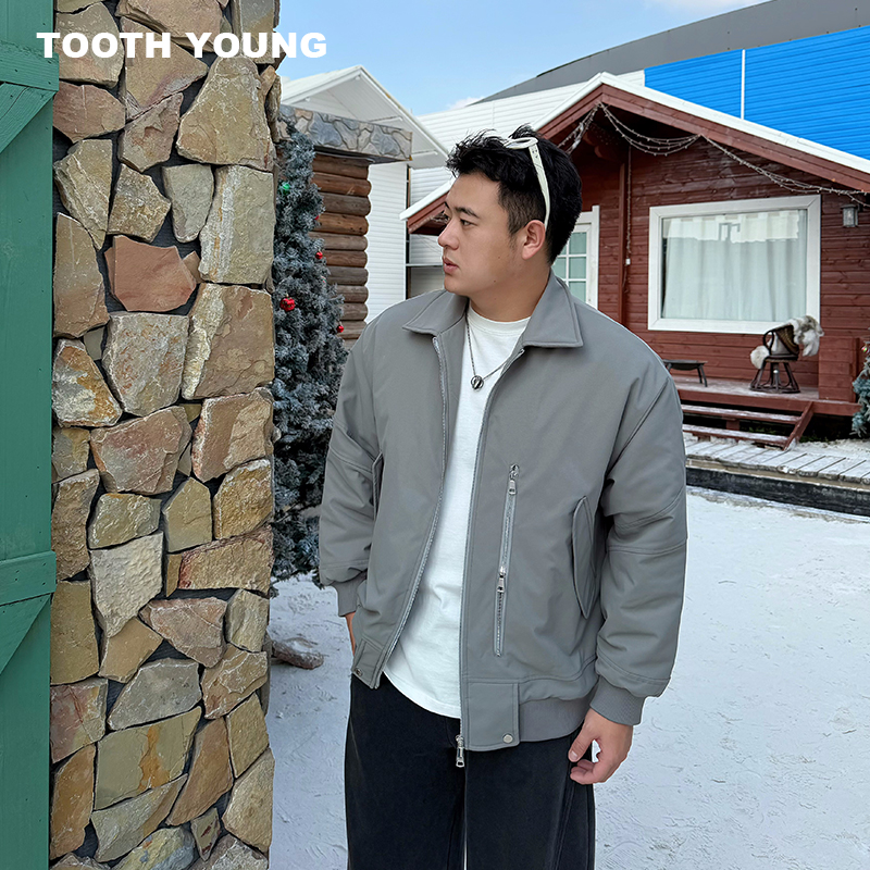 郑一爱穿搭【冬日暖阳】冬季保暖加厚男装翻领户外休闲大码棉服