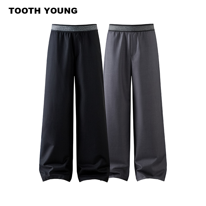 郑一爱穿搭【常青藤西裤】秋季高腰立体剪裁垂感宽松休闲长裤