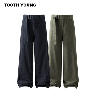 郑一爱穿搭 【阿苏特染裤】春上新宽松大码男士百搭纯色直筒休闲