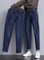 ELASTIC WAIST JEANS WOMENS WINTER NEW LOOSE HIGH-WAISTED SLIM SPRING AND AUTUMN HARLAN SMALL FOOT RADISH PANTS CASUAL
