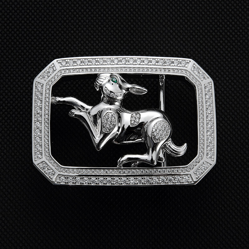 皮带扣头高档兔子纯银S925配3.8cm宽裤腰带扣单扣平滑扣镶钻男士,服饰配件/皮带/帽子/围巾,皮带扣,淘宝优惠券,粉丝福利购,淘宝优惠卷