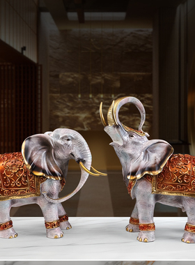 全铜大象摆件客厅酒柜电视柜