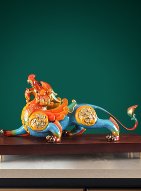 全铜招财貔貅摆件聚财办公室
