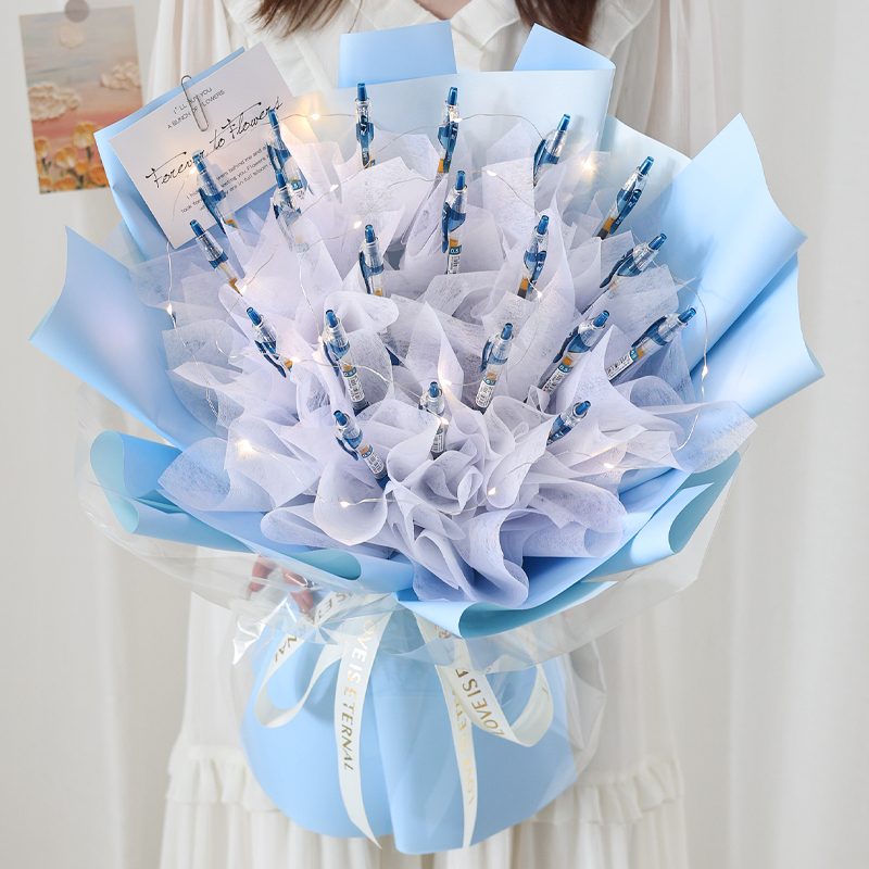 diy手工中性笔文具创意花束材料包毕业礼物实用走送同学朋友小孩