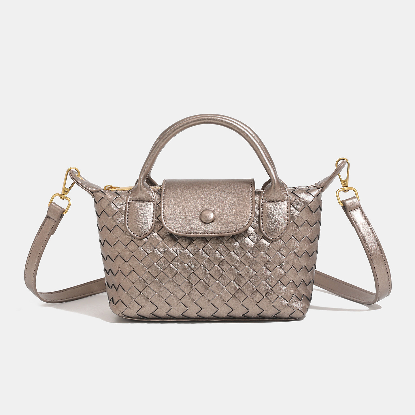 日本バッグ2025新款简约百搭编织单肩饺子包时尚百搭女士斜挎包,箱包皮具/热销女包/男包,单肩包,淘宝优惠券,粉丝福利购,淘宝优惠卷