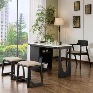 意式茶桌椅组合实木茶台简约现代2025新款精致小型家用阳台小茶桌