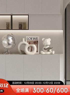 入户玄关钥匙收纳摆件客厅轻奢高档酒柜进门口鞋柜装饰品套装摆设