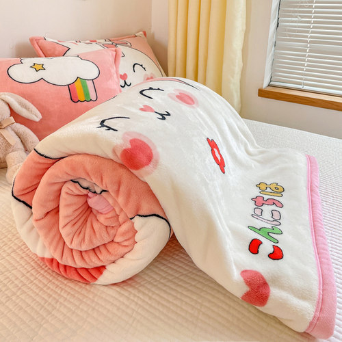 夏季空调毯a类薄款牛奶绒毛毯子