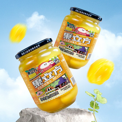 果立方黄桃罐头即食新鲜