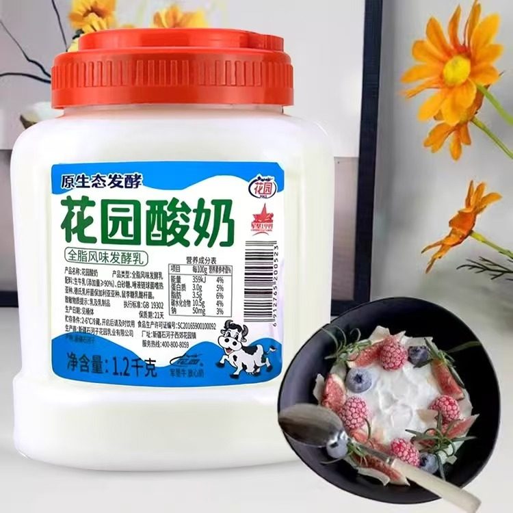 新疆花园酸奶1.2kg/2桶大桶装原味低温酸奶全脂风味发酵乳老酸奶,咖啡/麦片/冲饮,低温酸奶,淘宝优惠券,粉丝福利购,淘宝优惠卷