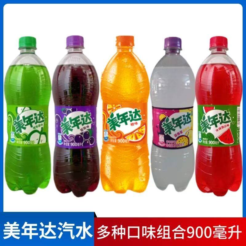 百事美年达果味汽水900ml瓶装