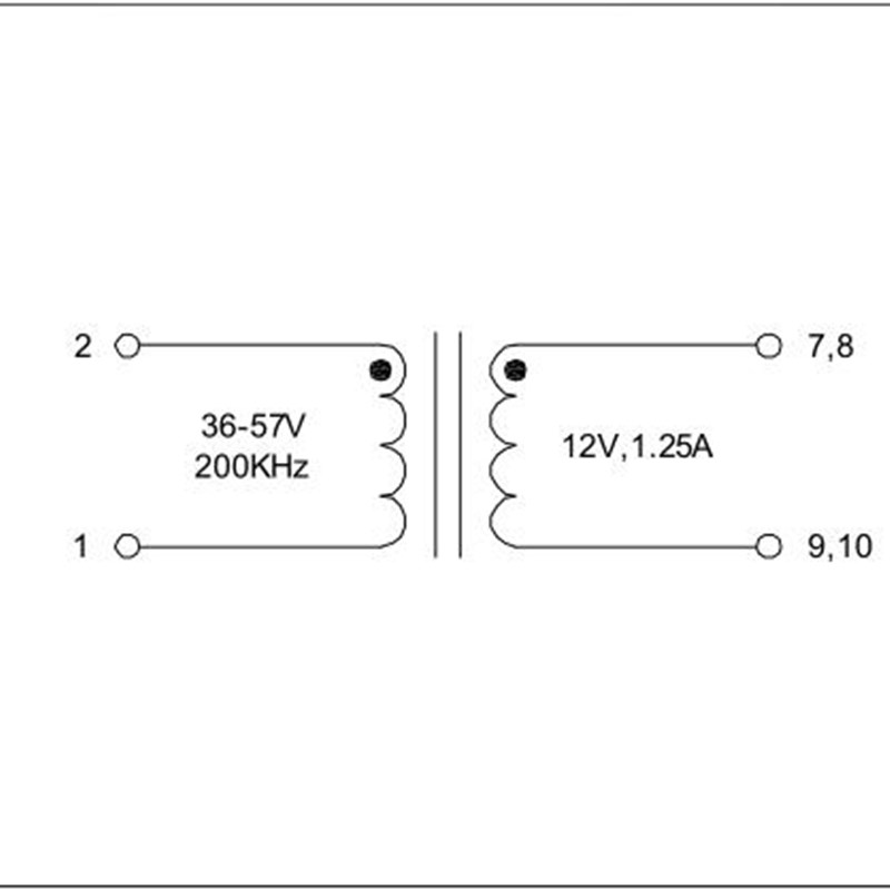EP13贴片1:1反激式电源变压器13W 36-57V转5V 1.25A 200KHZ 40UH
