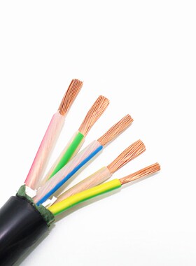 起帆电线YJVR3/4/5芯10平方动力软D电缆全铜芯国标三相五线0.6/1k