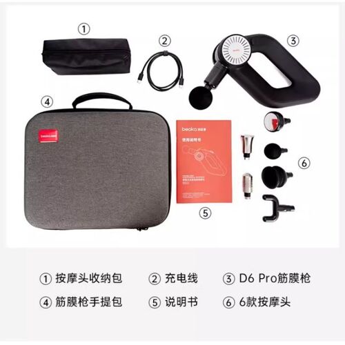 beoka倍益康D6Pro筋膜枪运动员专业级钛合金肌肉按摩器男士颈膜枪