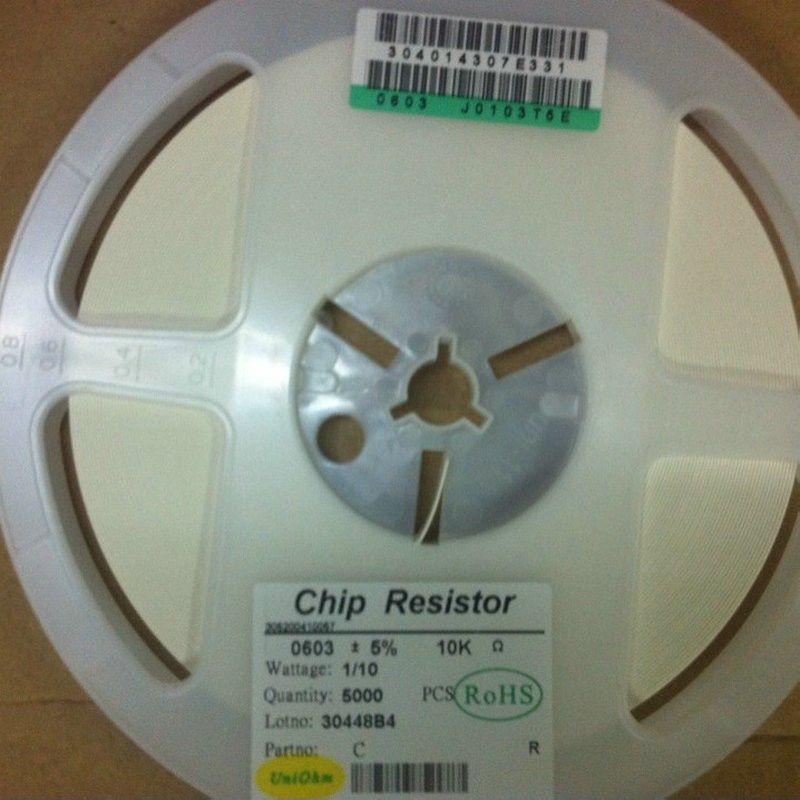 0603 贴片电阻 5% 1k 10K 100K 4.7K 5.1K 47R 6.2K 3.9K 一盘5k