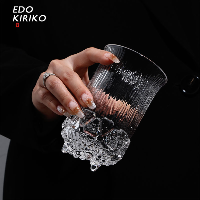 三足古典冰簌酒杯中古芬兰ins风