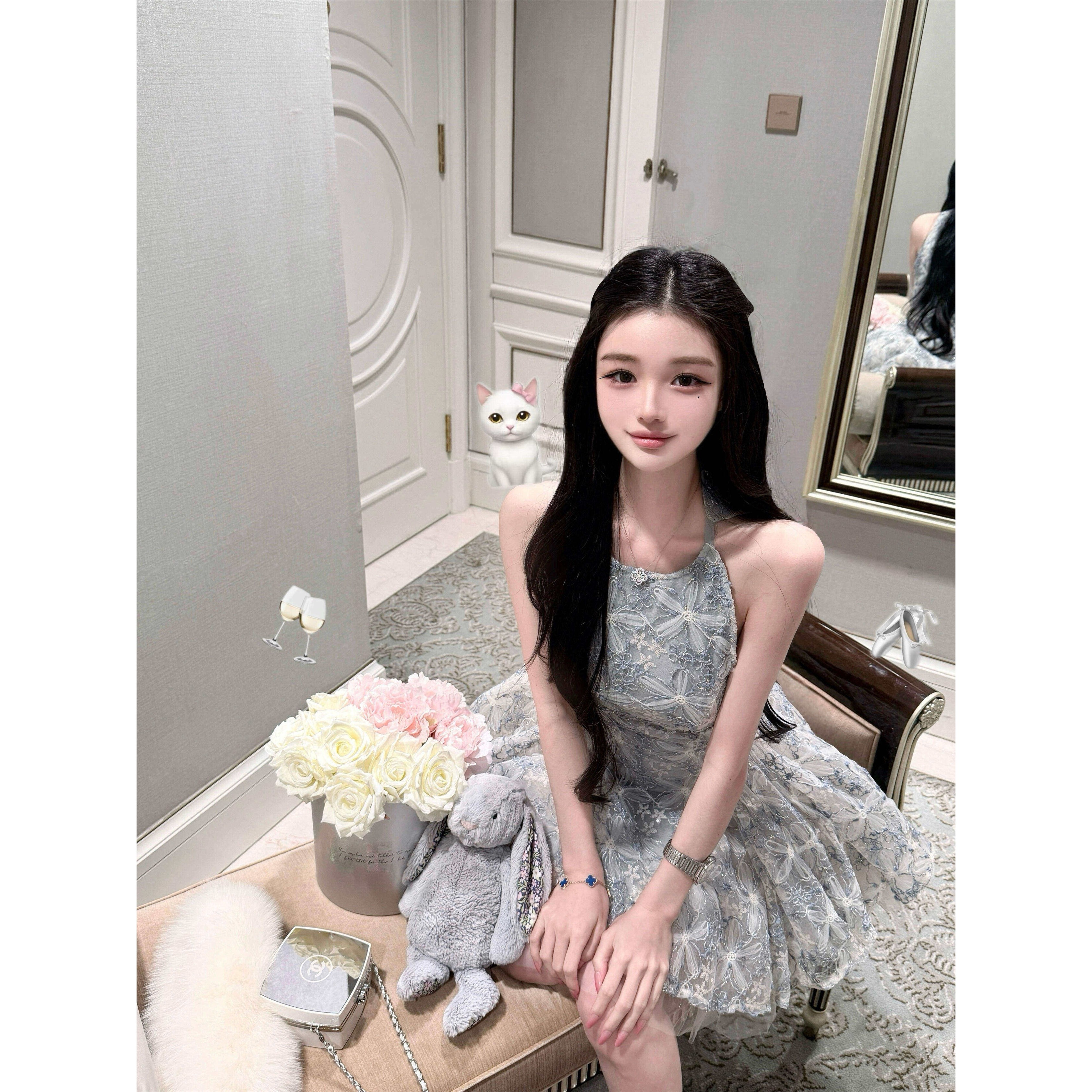 吊带连衣裙女高级感小个