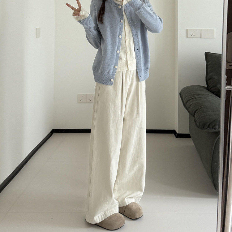 日系休闲工作服裤女大尺