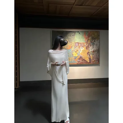 5werkwen 清透美人 1OO天丝凉感连衣裙罩衫套组时尚高级感两件套