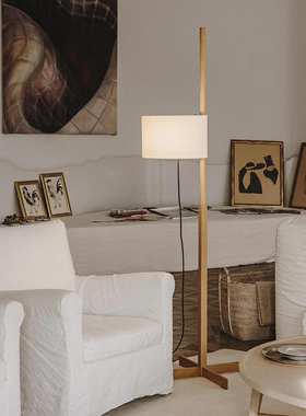 琉光Santa&Cole北欧设计师款中古TMM原木风可调节落地灯侘寂风