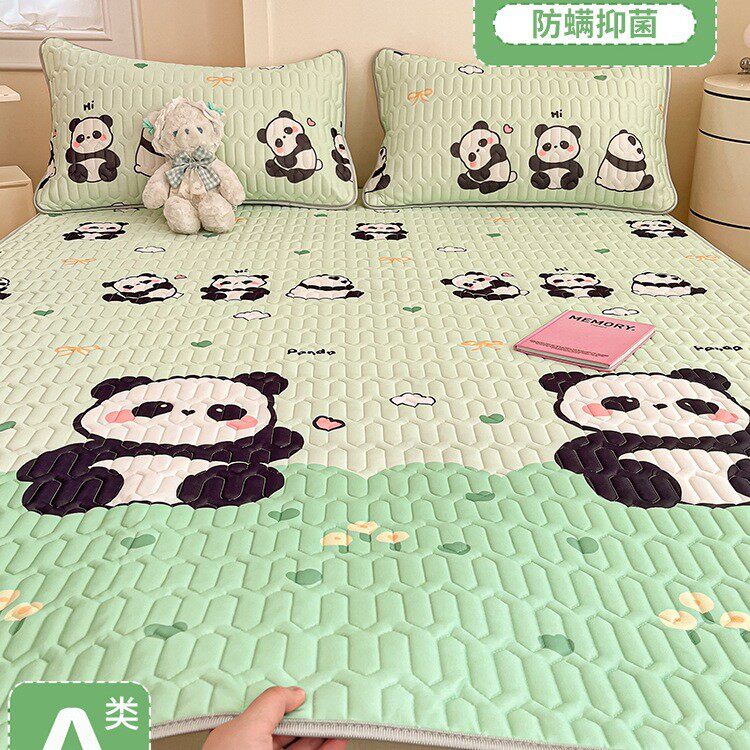 2025新款a类母婴级冰丝乳胶凉席学生宿舍床单人三件套可机洗席子