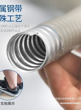 灰色包塑金属软管穿线管电缆电线保护管套管蛇皮管波纹管16/20/16
