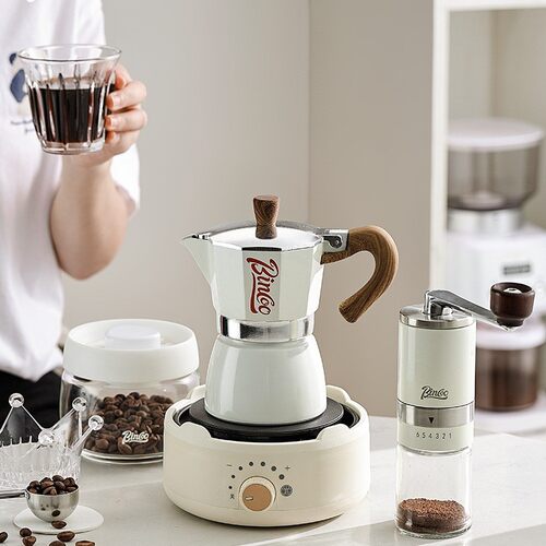Bincoo摩卡壶煮咖啡机家用小型电热炉萃取手冲咖啡壶套装咖啡器具
