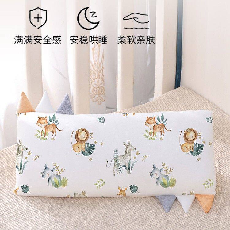 竹纤维枕头婴儿六角枕小孩柔软纯棉低枕芯睡觉幼儿园侧睡安抚枕