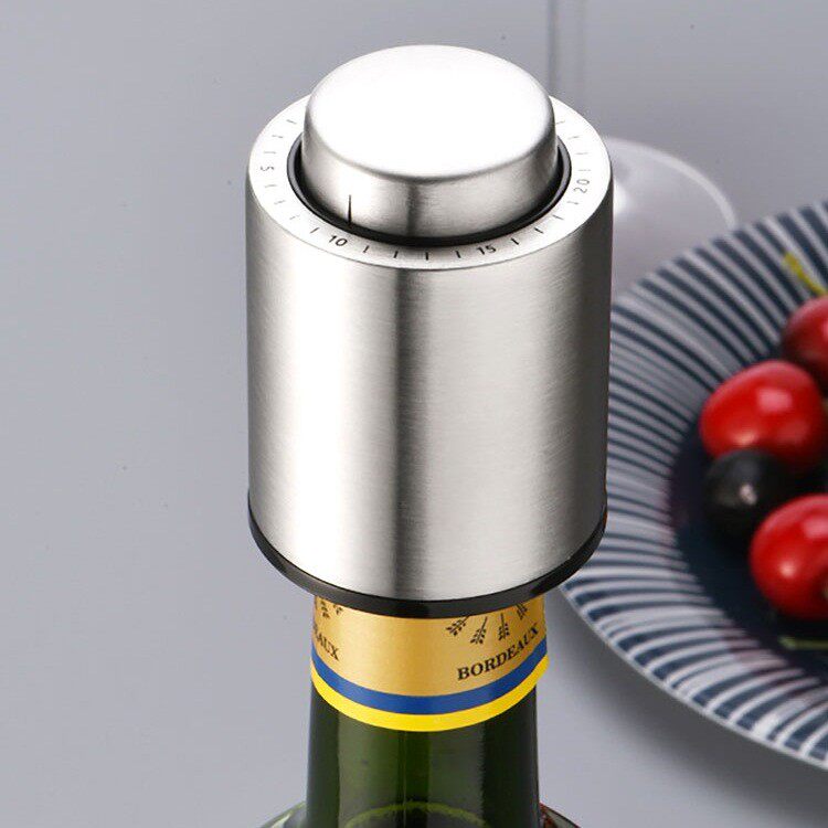 红酒塞子不锈钢抽真空酒塞保鲜密封塞葡萄酒瓶塞红酒瓶塞2313潮州