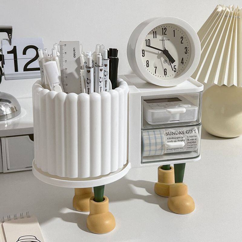 笔筒轻奢高级感桌面摆件收纳办公室好物收纳盒创意文具办公桌笔桶