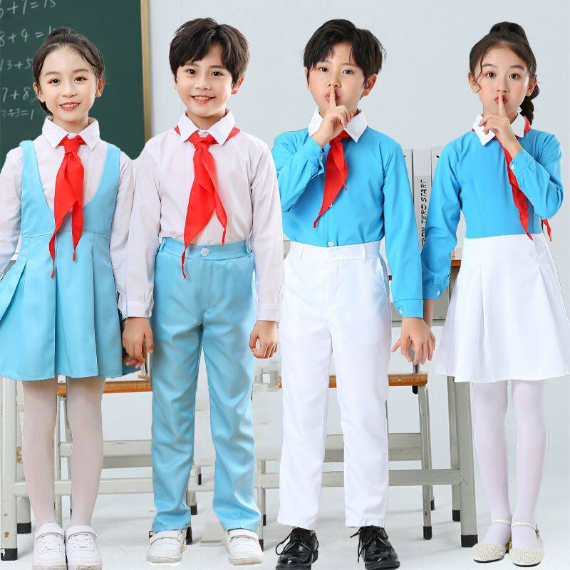 儿童中小学生诗歌朗诵歌唱祖国大合唱红领巾主持演出服装冯琳同款