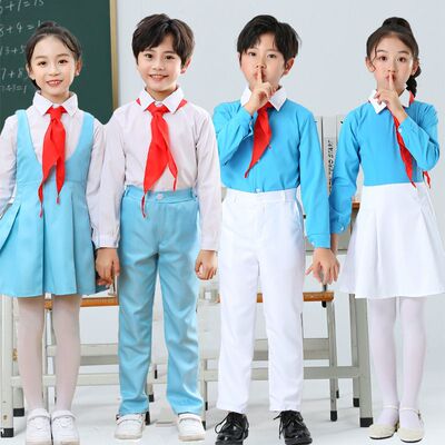 儿童中小学生诗歌朗诵歌唱祖国大合唱红领巾主持演出服装冯琳同款