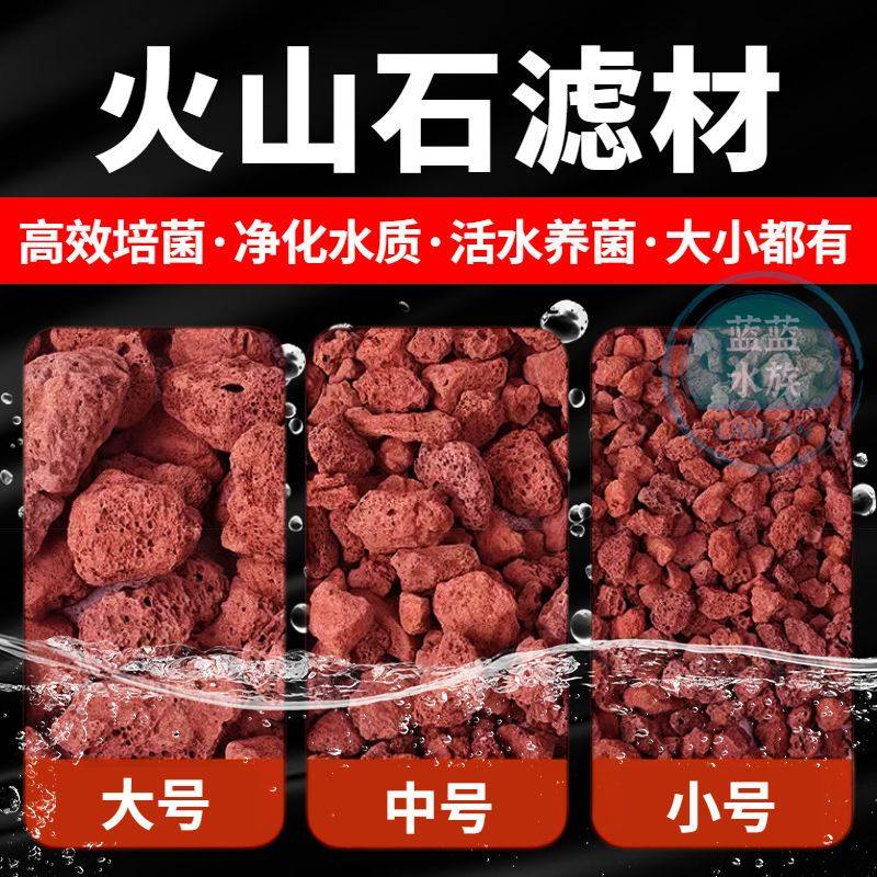 红色火山石大块滤材鱼缸水族箱造景装饰底砂培菌中小天然净化颗粒,宠物/宠物食品及用品,过滤材料,淘宝优惠券,粉丝福利购,淘宝优惠卷