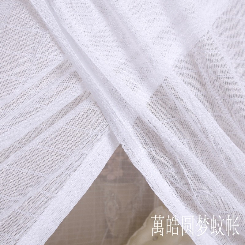 棉纱蚊帐双线加密加厚老式款传统单门防尘穿竹杆绑绳