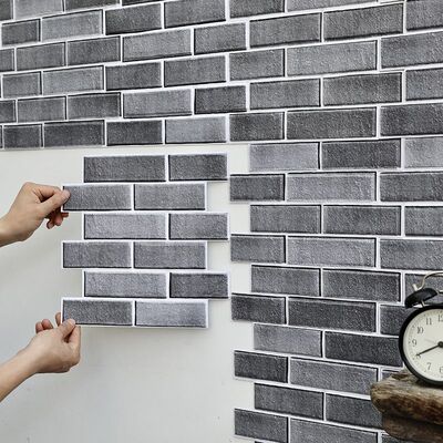 复古青砖墙贴3D立体自粘墙纸背景墙防撞文化砖墙裙防水贴纸装烛优