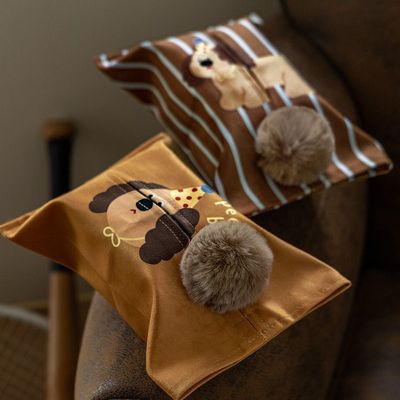 ?clown狗狗可爱纸巾袋车载纸巾盒客厅纸巾套家用纸巾抽纸盒