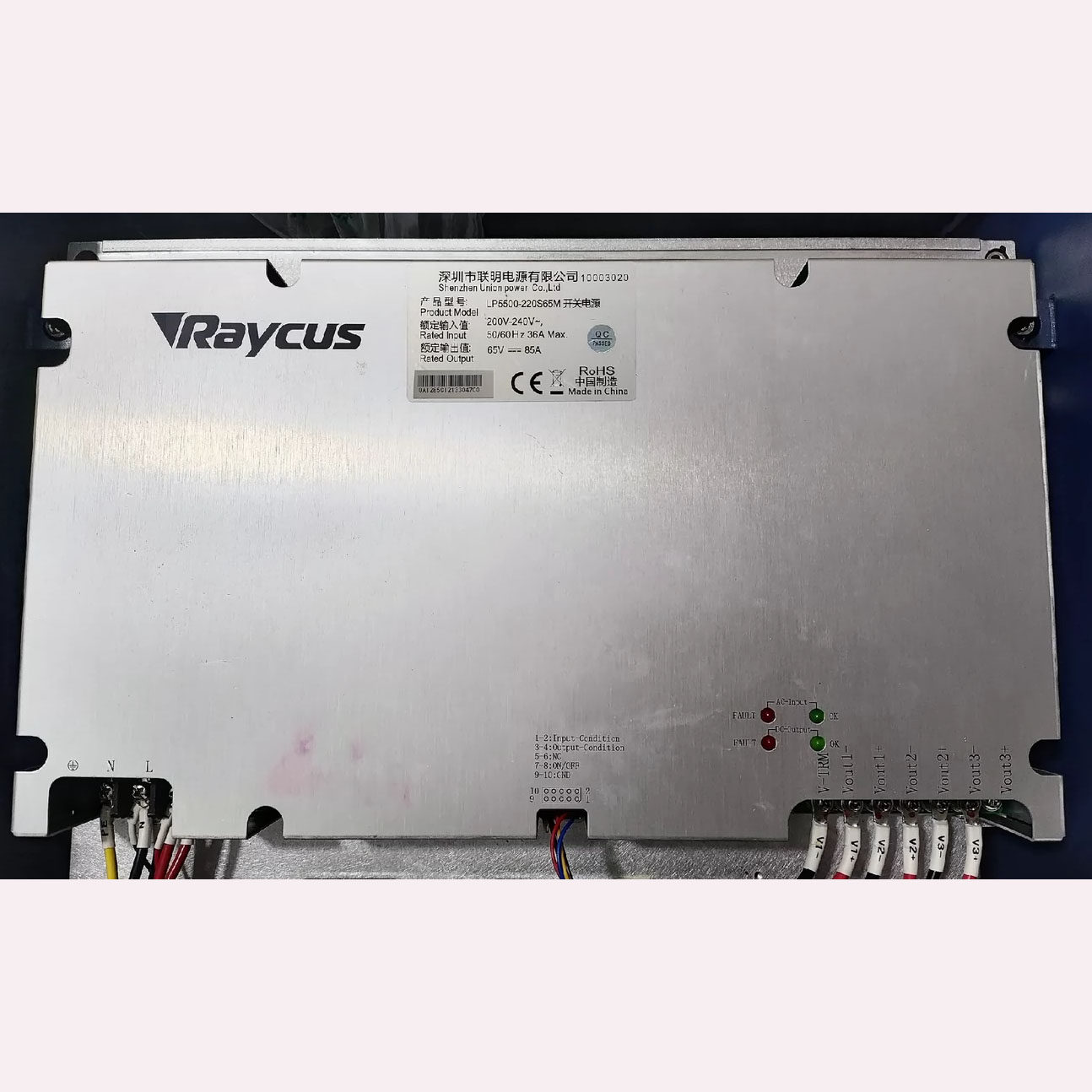 Raycus锐科激光器电源LP5500-220S65m开关电源，拆机件包测试