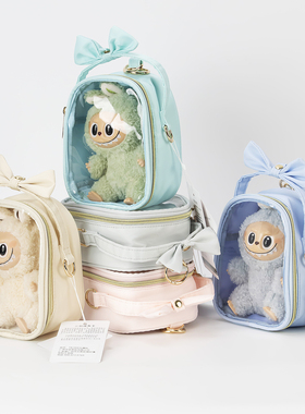 咔哇啦透明娃娃包外出遛娃包痛包小食量谷子展示包通勤吧唧包斜跨