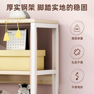卧室置物架落地书桌收纳小旁储物架子书柜家用简易书架客厅展示架