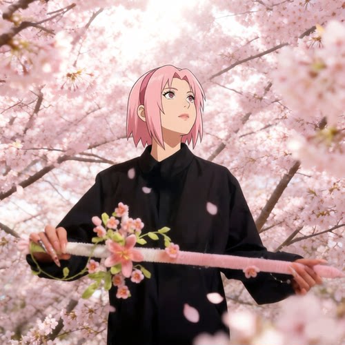 绯樱花春野樱OC印象武器cosplay桃樱花剑刀扭扭棒道具拍摄礼周边