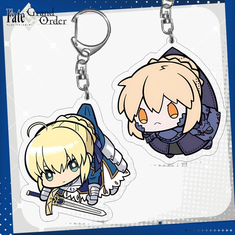 Fate FGO黑Saber阿尔托莉雅白黑贞德卫宫士郎钥匙扣挂件谷子周边