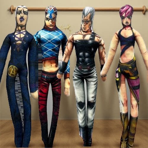 JOJO黄金之风波波鲁那雷夫阿帕基米斯达老鼠干人偶娃娃同人谷周边