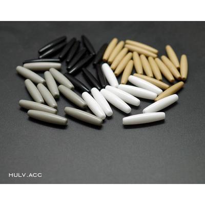 塑料米珠 长条形椭圆柱珠子 冠冠同款奶咖色长管珠长条圆柱珠直孔