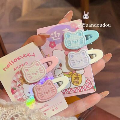 可爱猫咪BB夹发夹女孩刘海侧边夹女童头饰bb夹鸭嘴夹发卡子饰品