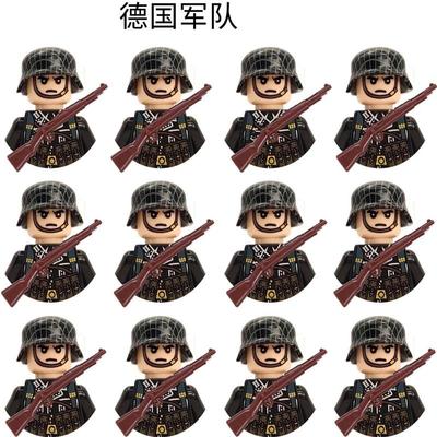 德国士兵积木人兼容乐高积木二战德国苏联士兵小人美法意拼装儿童
