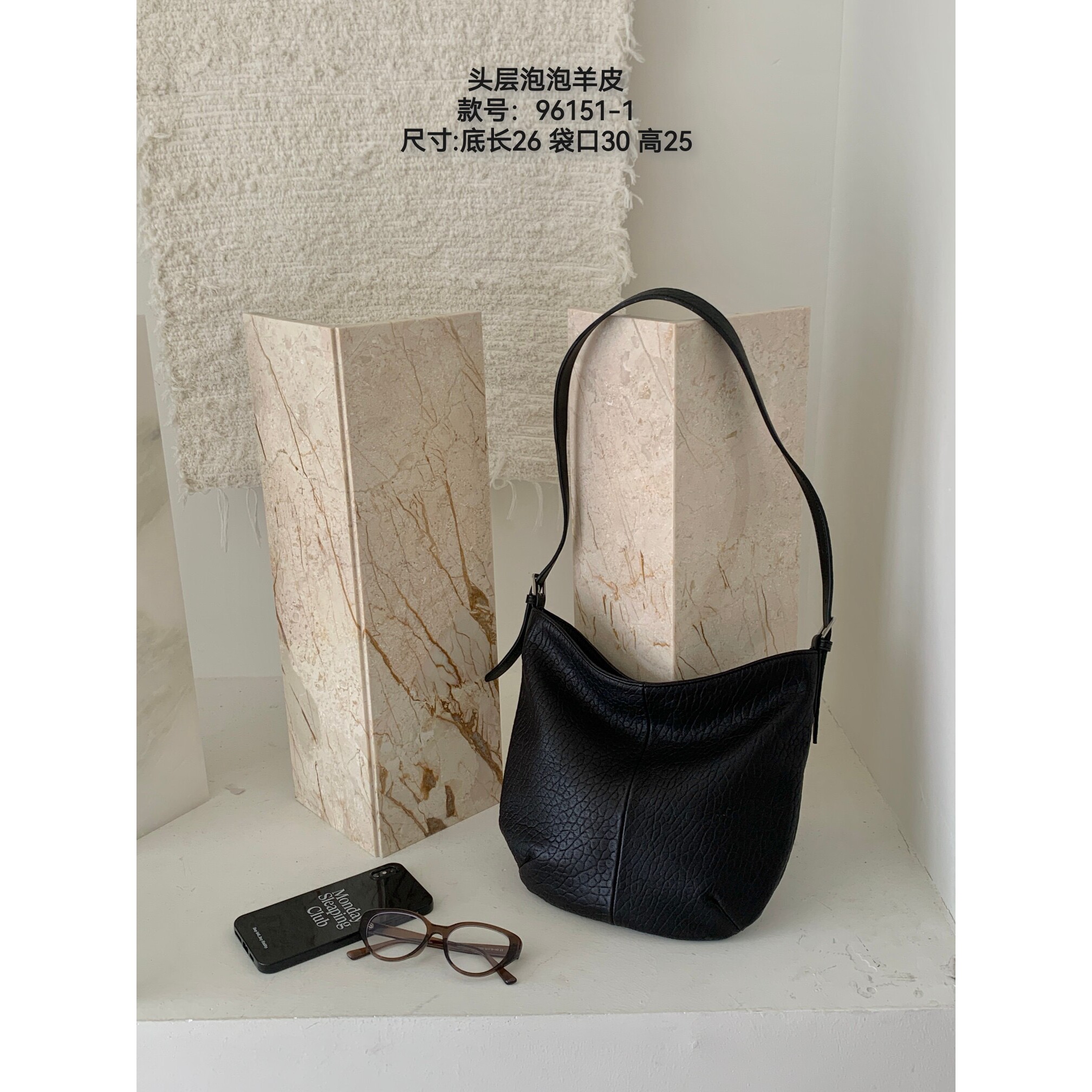 小红书推荐欧洲站女包头层植鞣牛皮hobo包新款时尚百搭大容量单肩
