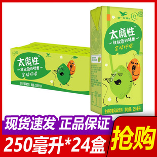 统一饮料太魔性金桔柠檬风味饮品整箱250ml*24盒酸甜纸盒包装夏日