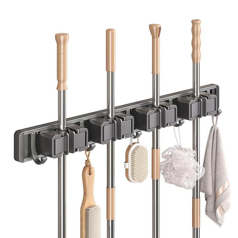 壁挂拖把夹架免打孔挂钩阳台浴室卫生间卡扣固定扫把置物收纳挂架,收纳整理,挂门置物架,淘宝优惠券,粉丝福利购,淘宝优惠卷